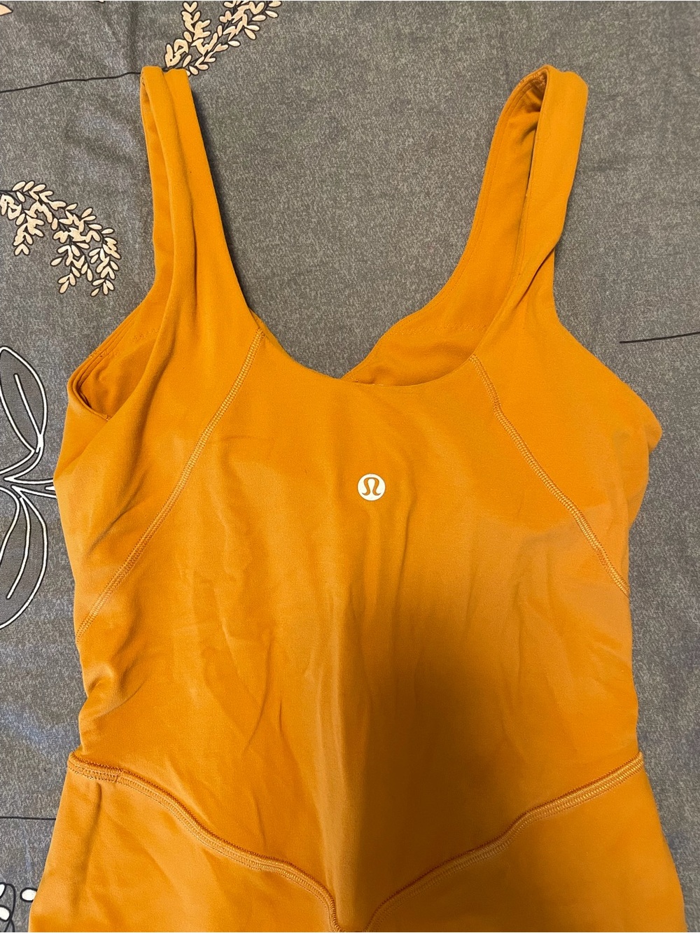 lululemon Align Bodysuit 6" in Autumn Orange